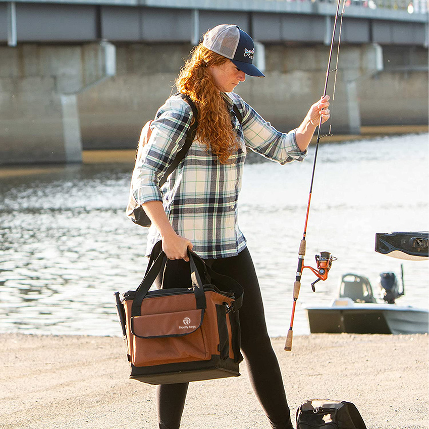 Large Saltwater Resistant Fishing Bag - Kayak Fishing Tackle Bag Fishing Gear Bag