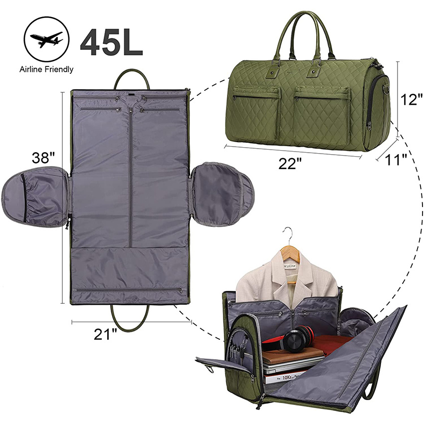 Convertible Garment Bags for Travel Waterproof Carry on Duffel Bag