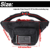 Military Style Tactical Fanny Pack, Waist Bag Hip Belt Bumbag Utility Bags for Outdoor Hiking Climbing Fishing with U. S Patch Bag