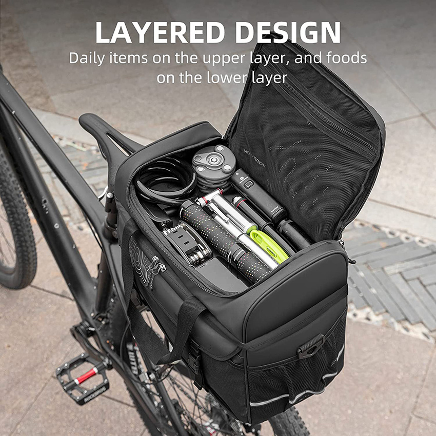 Bike Trunk Cooler Bag Bicycle Rack Rear Seat Carrier Insulated Panniers Storage Luggage Cycling Accessories