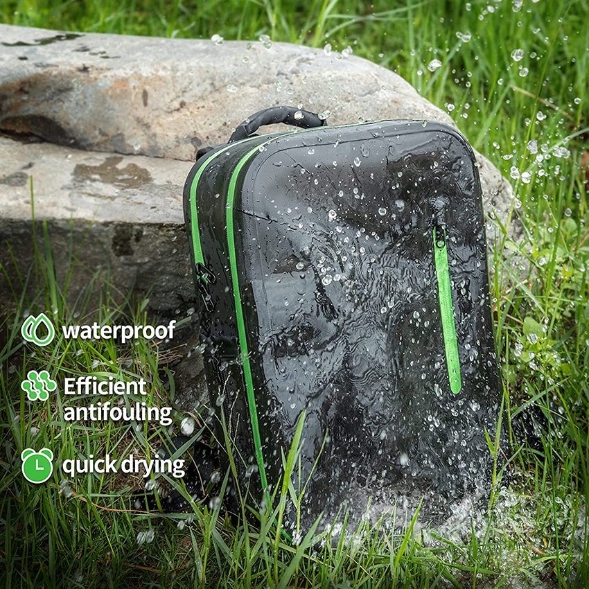 TPU Waterproof Backpack with 2 Removable Cosmetic Bags Airtight Zipper Pocket Hiking Travel