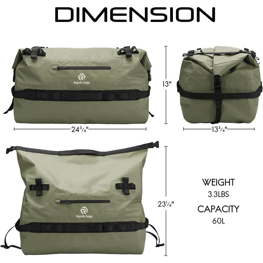 Dry Duffel Backpack Large Waterproof Dry Sack Heavy Duty Duffle Bag with Backpack Straps for Kayaking, Rafting, Boating, Travel Bag