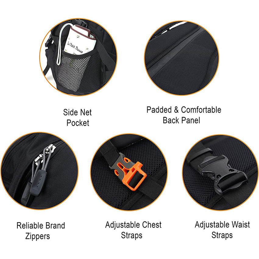 45L Waterproof Backpacks for Women or Men Short & Long Haul Travelling, Any Outdoor Sports, Camping and Hiking Backpack