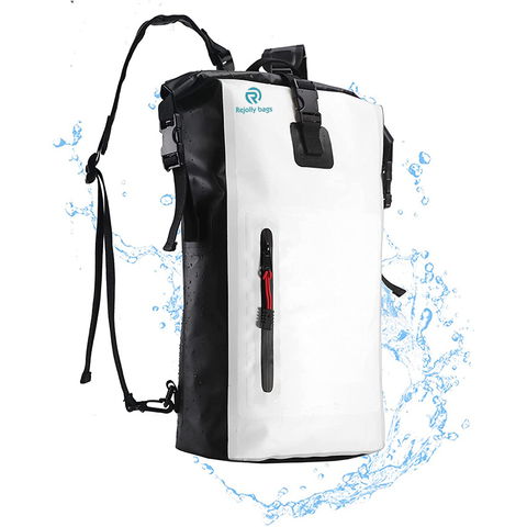 Dry Bag Backpack Waterproof with Easy Access Front Zippered Pocket Dual Padded Shoulder Straps for Kayaking Camping Hiking