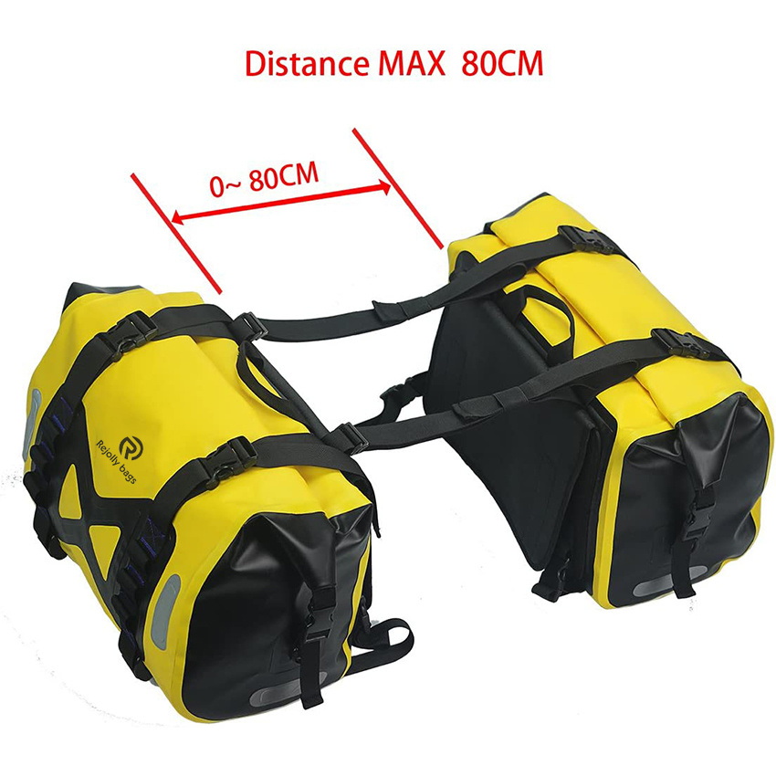 Waterproof Bag Motorcycle Saddlebag 50L Tank Bag Motor Side Bag