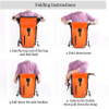 25L Pannier Bag Waterproof Extensible Bicycle Rear Seat Bag Shoulder Bag with Rain Cover for Riding Cycling Bicycle Bag