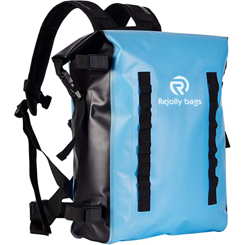 Waterproof TPU Backpack 24L Roll-Top with Rod Holder for Fishing, Hiking, Camping, Kayaking, Rafting Dry Backpack