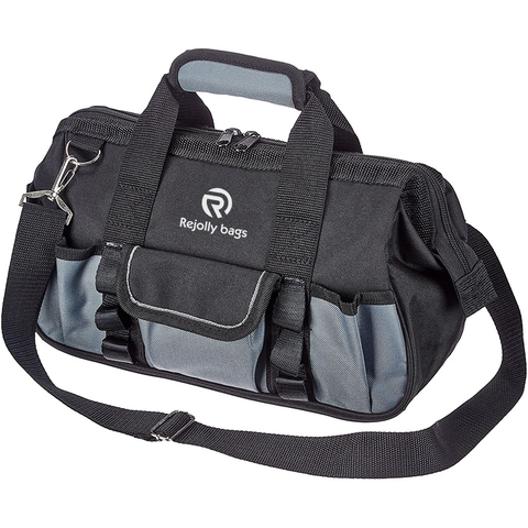 Basics Durable, Wear-Resistant Base, Tool Bag with Strap, Small Tool Storage Bag