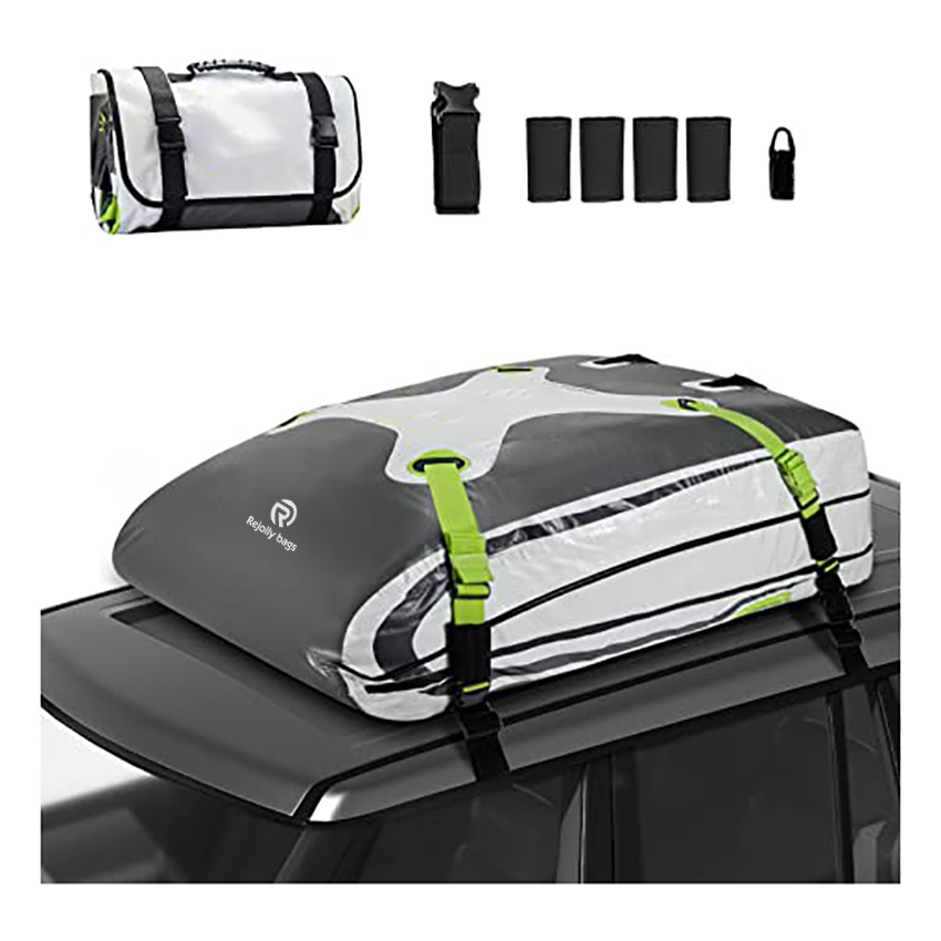 Car Rooftop Cargo Carrier Bag Waterproof Roof Pack Includes Luggage Anti-Slip Einforced