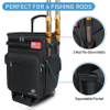 Rolling Tackle Box with Cooler, Large Fishing Bag with Wheels for 5 Trays Waterproof Bottom for Storage Gear Fishing Tackle Bag