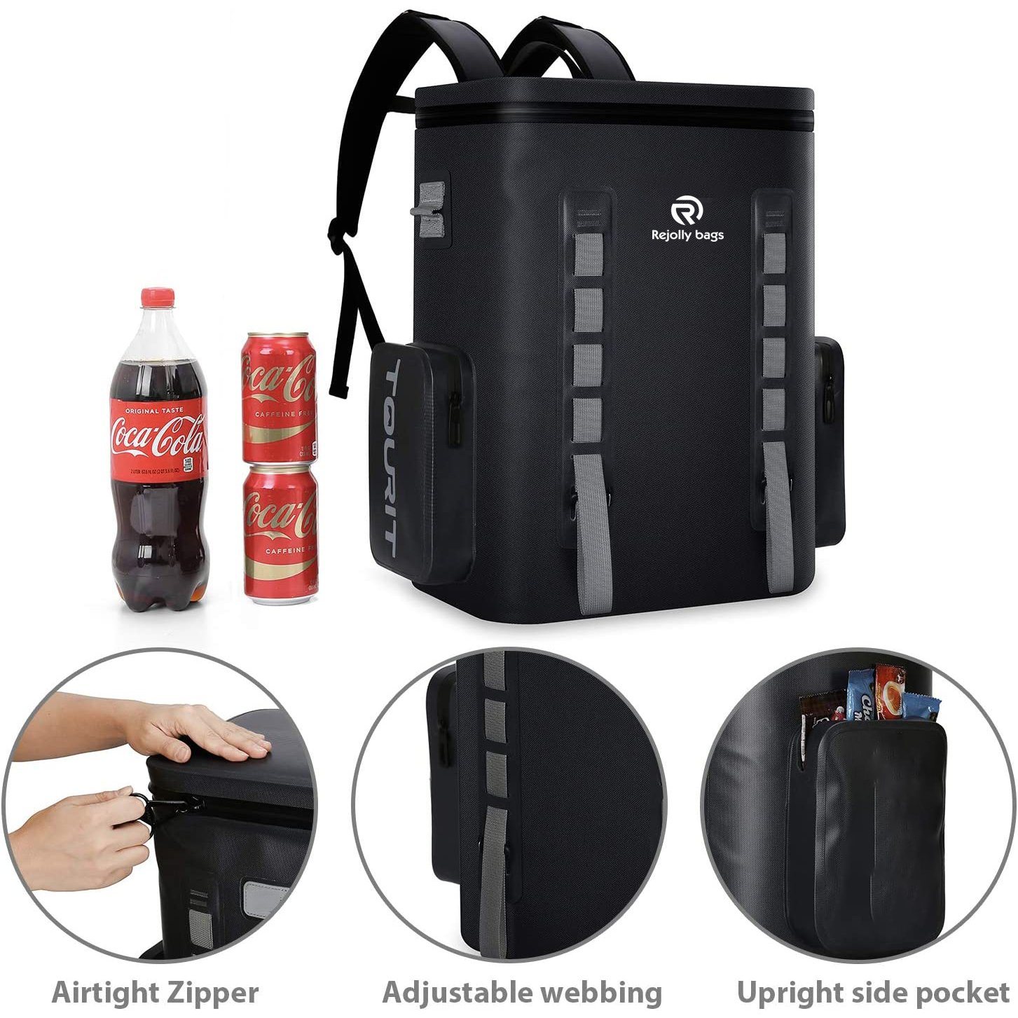 Leak-Proof Soft Sided Cooler Backpack Waterproof Insulated Large Capacity Bag Picnics Camping Hiking or Beach