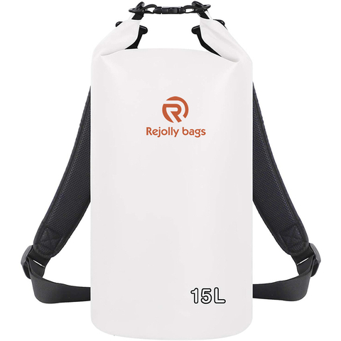 PVC Roll Top 15L Kayak Storage for Kayaking, Boating, Rafting, Swimming, Hiking, Camping, Travel, Beach Dry Backpack