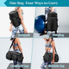 4 in 1 Sports Gym Bag with Wet Pocket Shoes Compartment 35L Unisex Waterproof Travel Duffel Bag Ladies Sports Backpack