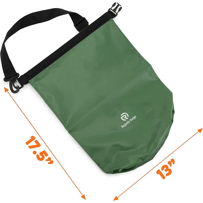 Waterproof Dry Bag IP 66 Lightweight Roll-Top Sack with Adjustable Straps, 10 L Bag