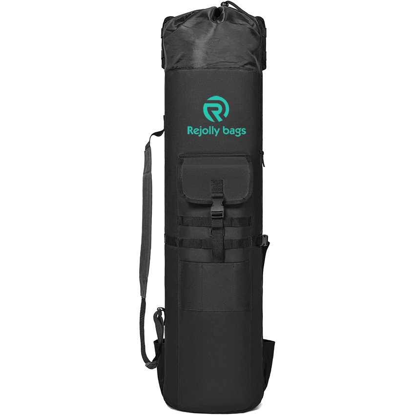 Waterproof Durable Large Capacity Fishing Tackle Gear Organizer Travel Carry Case Shoulder Storage Bag with 5 Poles Tackle Fishing Gear Bag