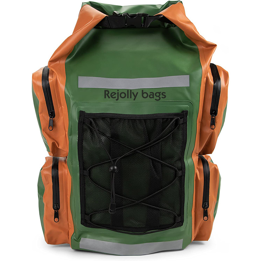Lightweight Roll-Top Dry Bag with Shoulder Straps & 5 Outer Pockets - Protect Valuables & Belongings for Camping & Outdoors Travel Dry Bag