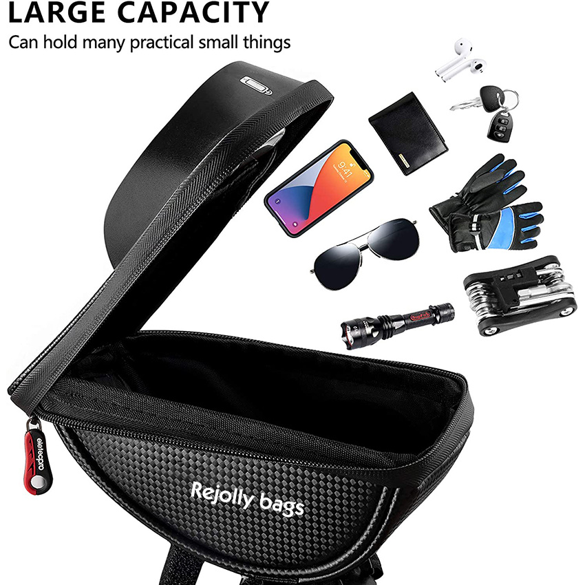 Bike Phone Front Frame Bag Waterproof Holder Case Sensitive Touch Screen Compatible with