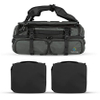 45L Black Duffel Handbag with Multiple Compartments for Travel Bag