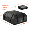 Durable Roof Top Waterproof Cargo Bag Zone Tech Classic Black 15 Cubic Feet Premium Quality Universal Waterproof Fold-Able Leak Proof Traveling Roof Top Car Bag