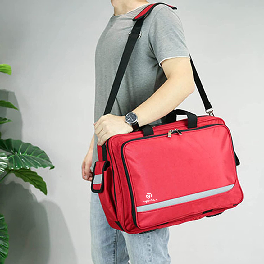 First Aid Backpack Bag Empty Emergency Red Medical Large-Capacity Outdoor Waterproof Rescue Kit