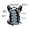 30L Dry Bag Backpack. Premium Waterproof Backpack with Padded Shoulder Straps. PVC Construction Bag