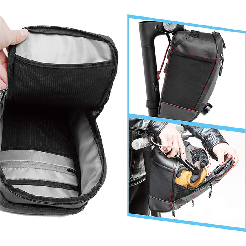 Waterproof Reflective Bicycle Front Bag, Shoulder Bag with Touchable Transparent Phone Pouch Bicycle Bag