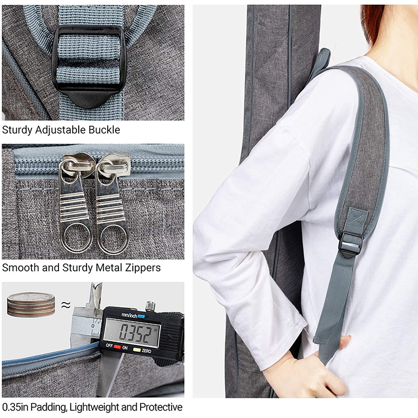 Padded Electric 0.35in Padding Dual Adjustable Shoulder Strap Electric Guitar Case