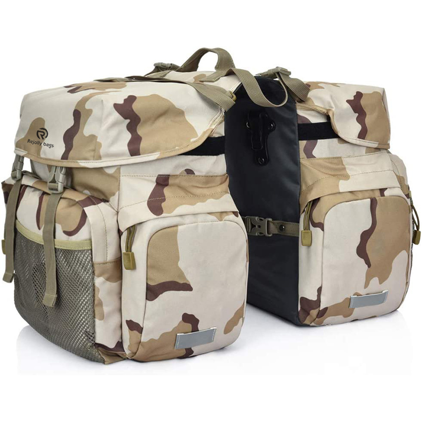 Bike Panniers Bag Waterproof Rear Seat Bicycle Bag Trunk Bags Saddle Bag with Rain Cover for Travel Camping Bike Bag