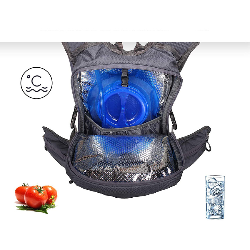 Hydration Packs Backpack with 2L TPU Water Bladder Reservoir, Thermal Insulation Pack Keeps Liquid Cool up to 4 Hours for Running, Hiking Hydration Bag