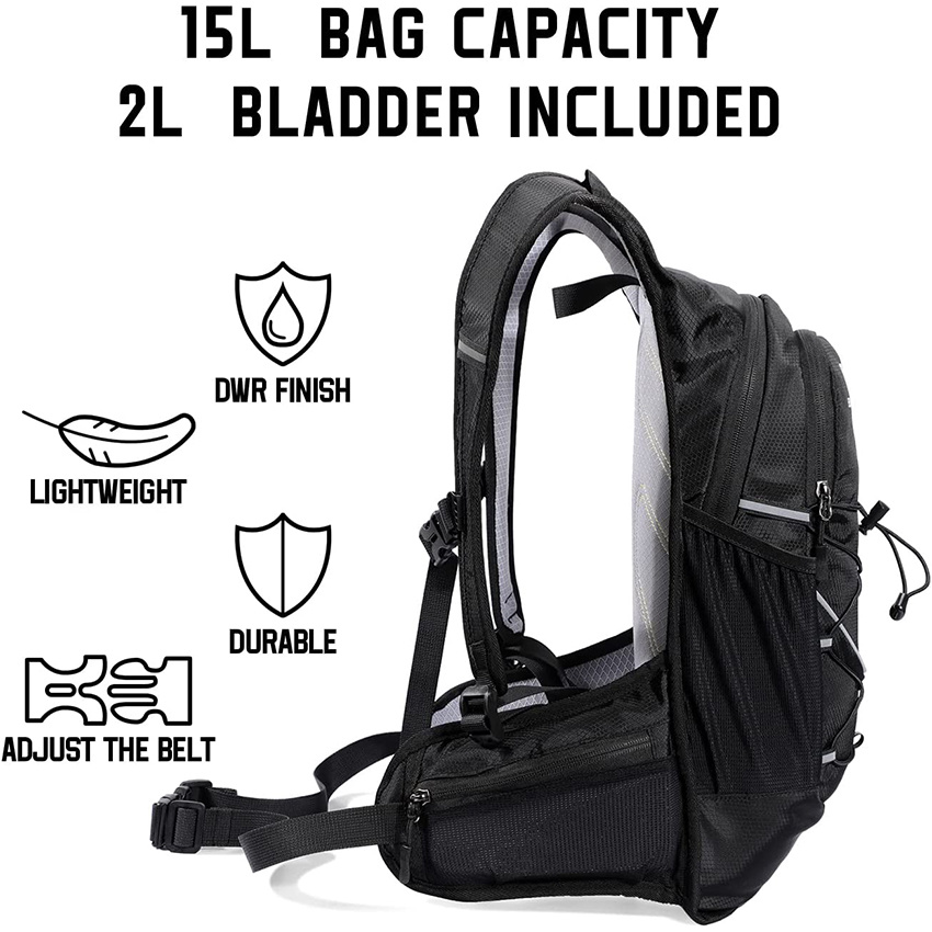 with 2L Water Bladder, Hydration Packs for Cycling Biking Running Hiking Climbing Skiing, Lightweight Hydration Bag
