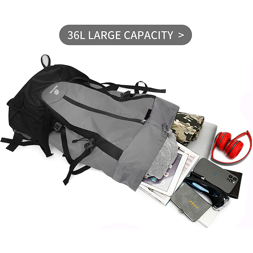 36L Waterproof Lightweight Hiking Backpack Daypack with Rain Cover for Backpacking Travel Climbing Camping Skiing Bag