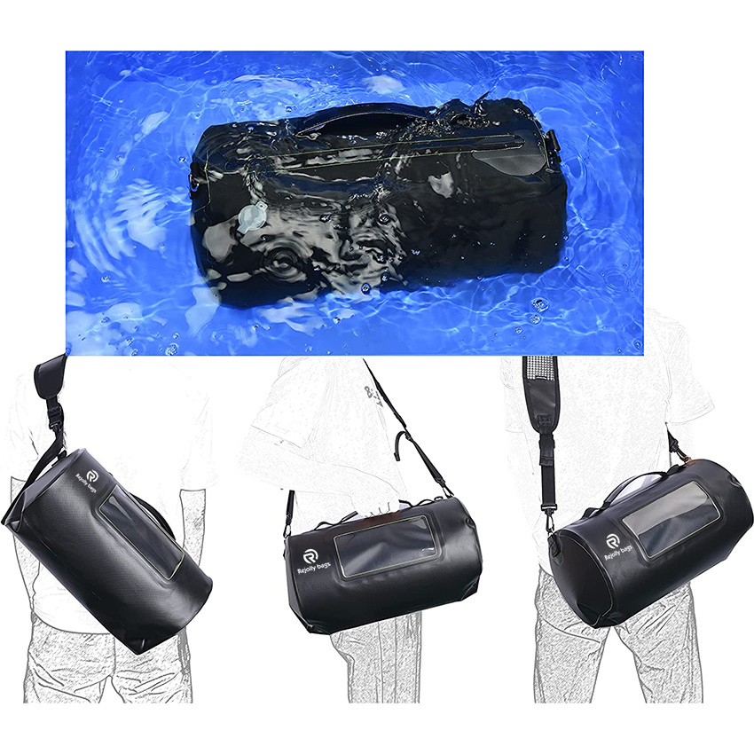 15L Swimming Waterproof Floating Bag with Breathable Shoulder Strap and Airtight Zipper