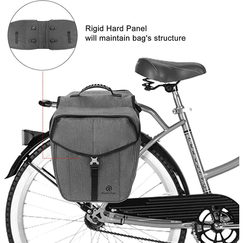 Multifuctional Bicycle Trunk Panniers Bike Rear Seat Saddle Bag Outdoor Cycling Backseat Side Storage Luggage with Portable Handle & Reflective Strip Bike Bag