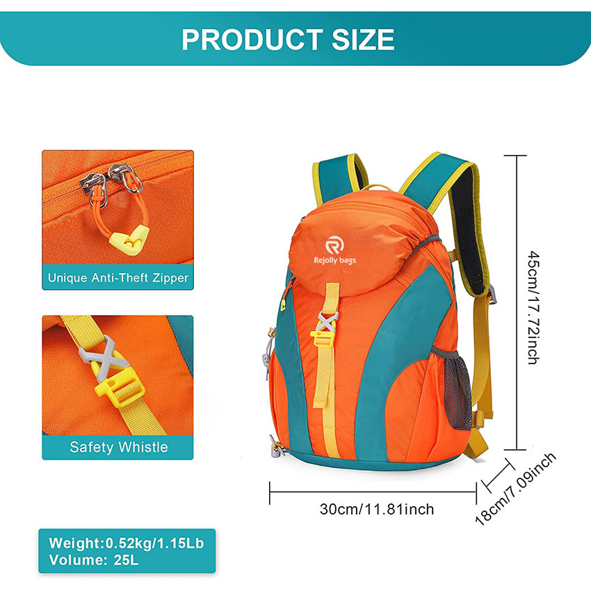 Lightweight Hiking Daypack 25L Water Resistant Backpack for Travel