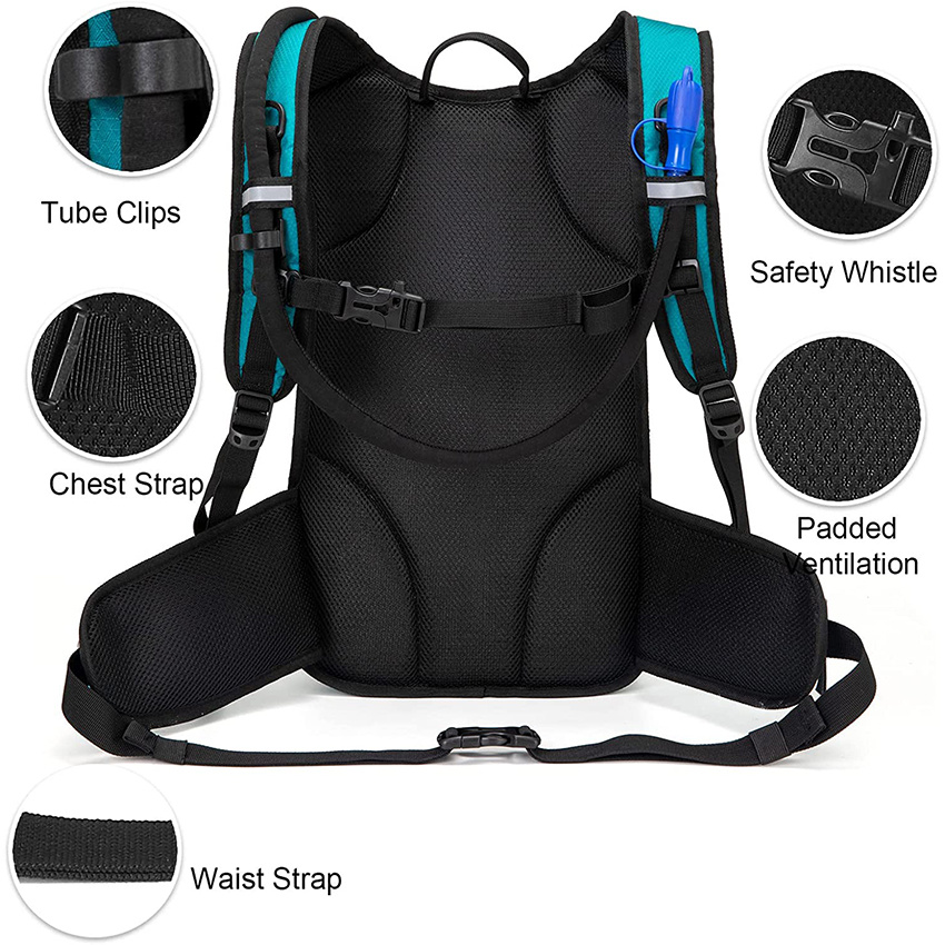 Hydration Backpack with 3L BPA Free Water Bladder, Lightweight Day Pack for Hiking, Running, Cycling Hydration Bag