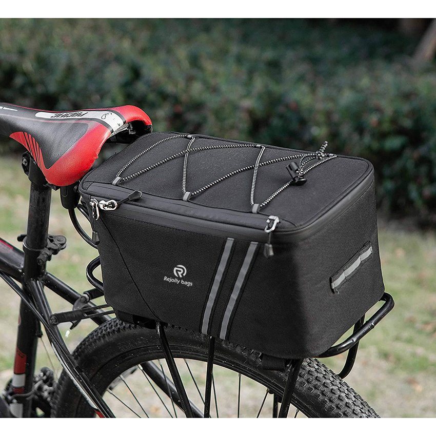 Bicycle Rack Rear Carrier Bag Insulated Trunk Cooler 11L Large Capacity Storage Luggage Pouch Reflective MTB Bike Pannier Bicycle Bag