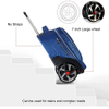 19 Inch Rolling Bookbag with Adjustable Handle and No Straps for Business Roller Bag