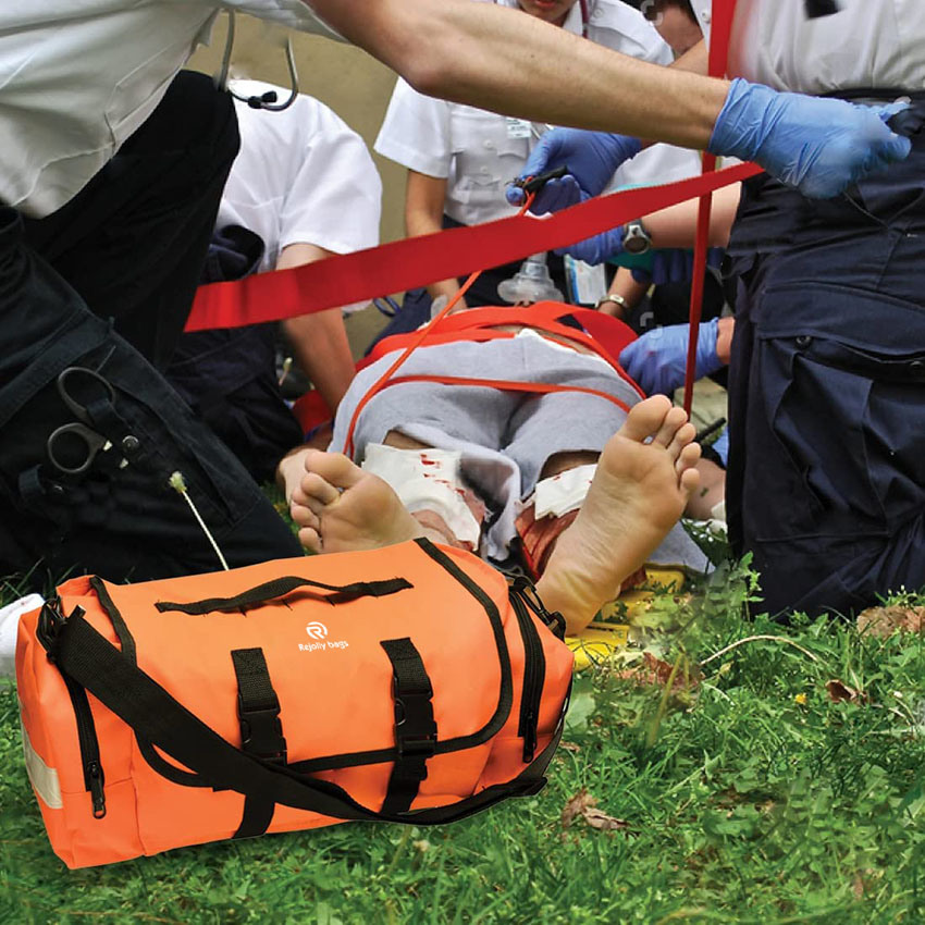 Empty First Responder Bag Lightweight and Durable Emergency and Medical Supplies Kit