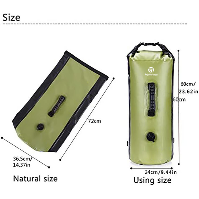 30L Premium Waterproof Inflatable Backpack Roll Top Compression Dry Bag RJ228375