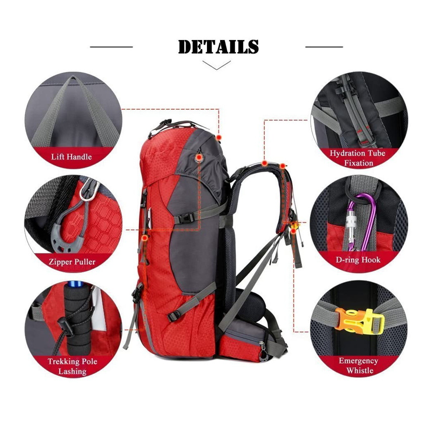 Waterproof Gym Bag Lightweight Hiking Backpack Outdoor Sport Travel Bag for Climbing Camping Touring