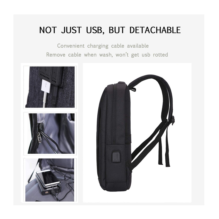 Laptop Backpack Slim Business Computer Backpack with USB Charging Port for Men and Women College Computer Back Packs Travel Rucksack