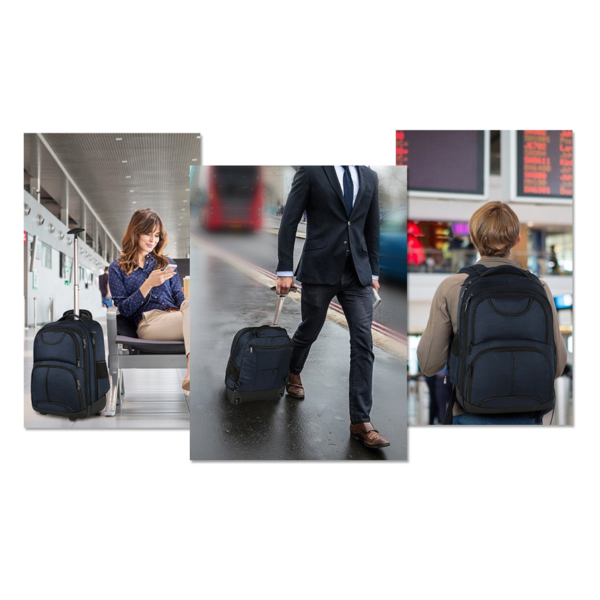 Backpack with Wheels Travel Rolling Backpack for Men Women Carry on Luggage Business Bag