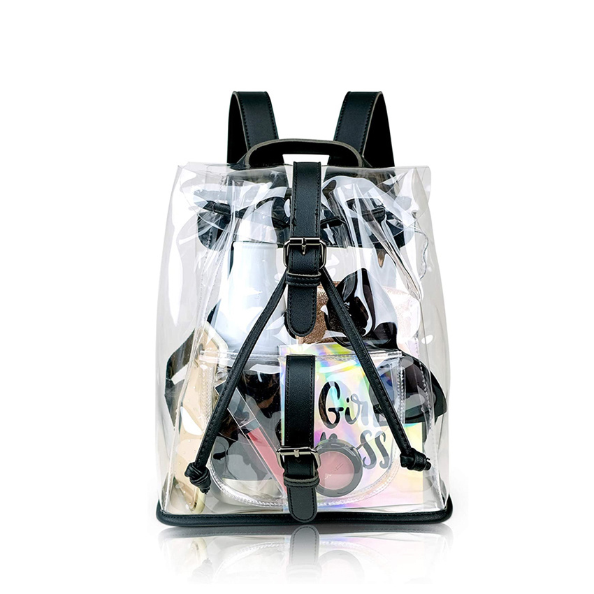 Mini Clear Backpack Small Stadium Approved Bag Women′s Daypacks Packable Travel Daypack