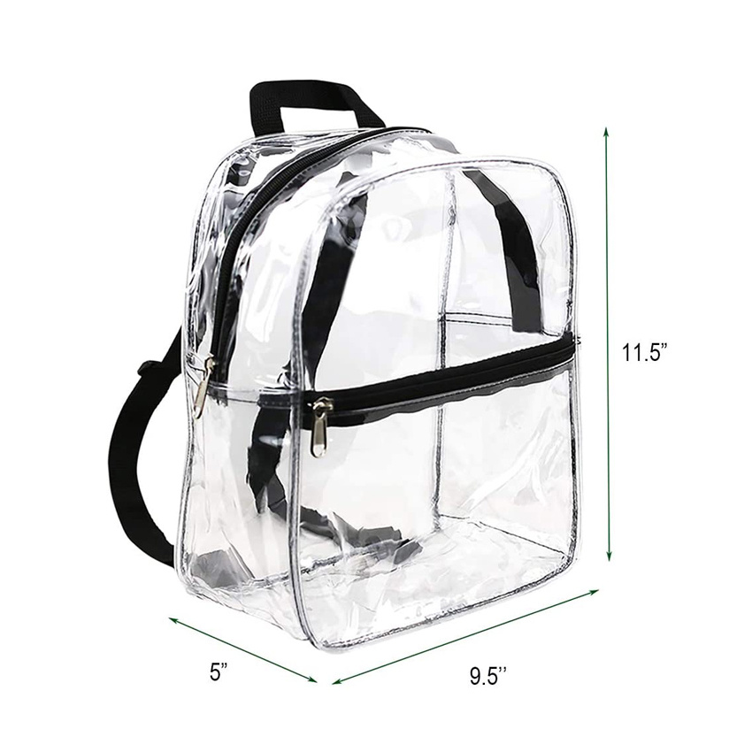 Heavy Duty Cold-Resistant Transparent PVC Backpack Outdoor Products Daypack Clear Backpacks for School