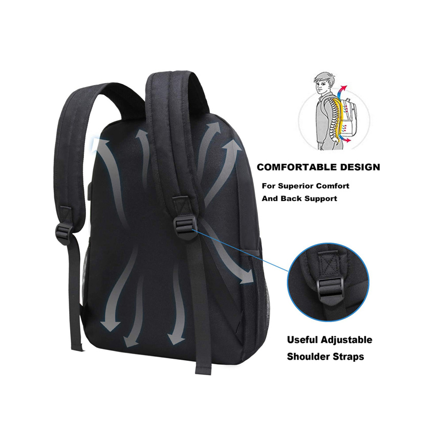 Laptop Backpack Slim Lightweight College School Bookbags Travel Backpack with USB Charging Port&nbsp;
