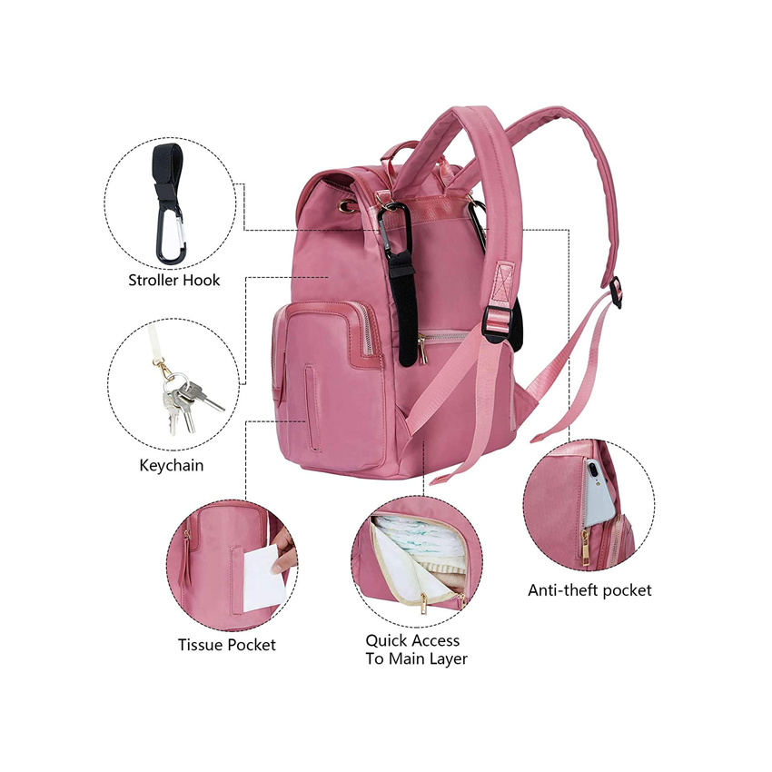 Baby Bag Diaper Backpack Large Capacity Maternity Multifunction Travel Nappy Bag