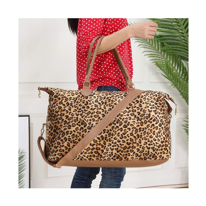 Leopard Travel Luggage Bag Large Duffel Bag Women Bags Fashion Ladies Handbags