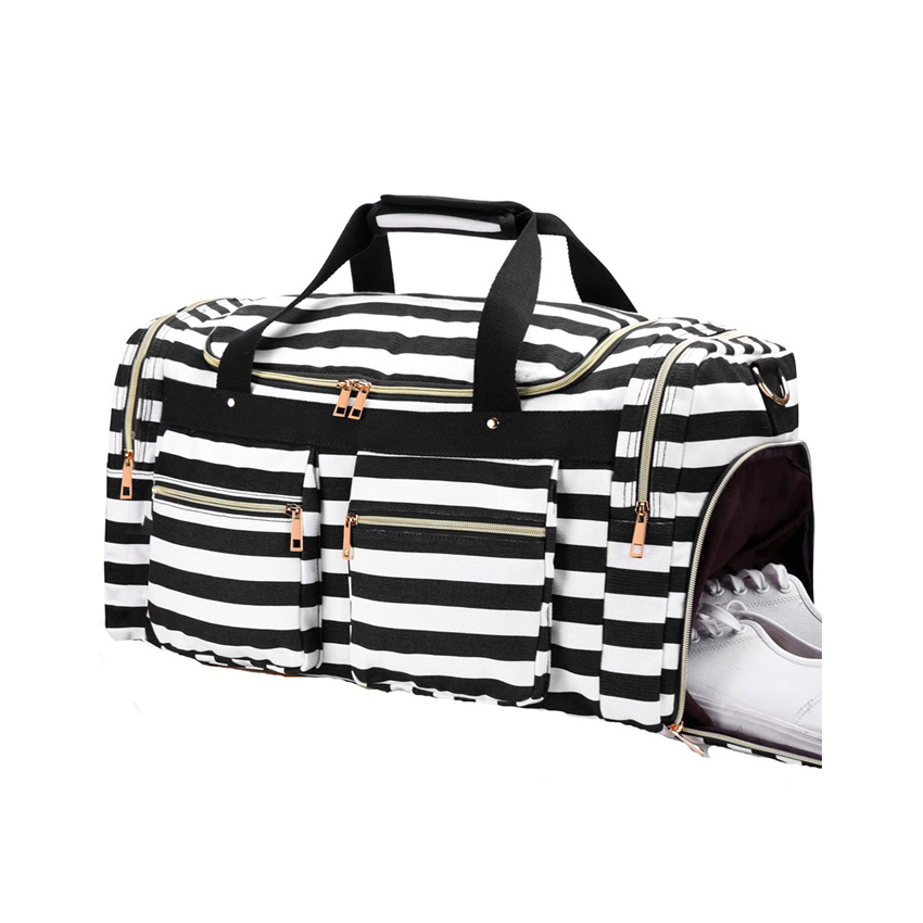 Hot Selling Carry on Travel Tote Bag with Shoe Compartment Tote Travel Luggage Bags Large Capacity Handbags