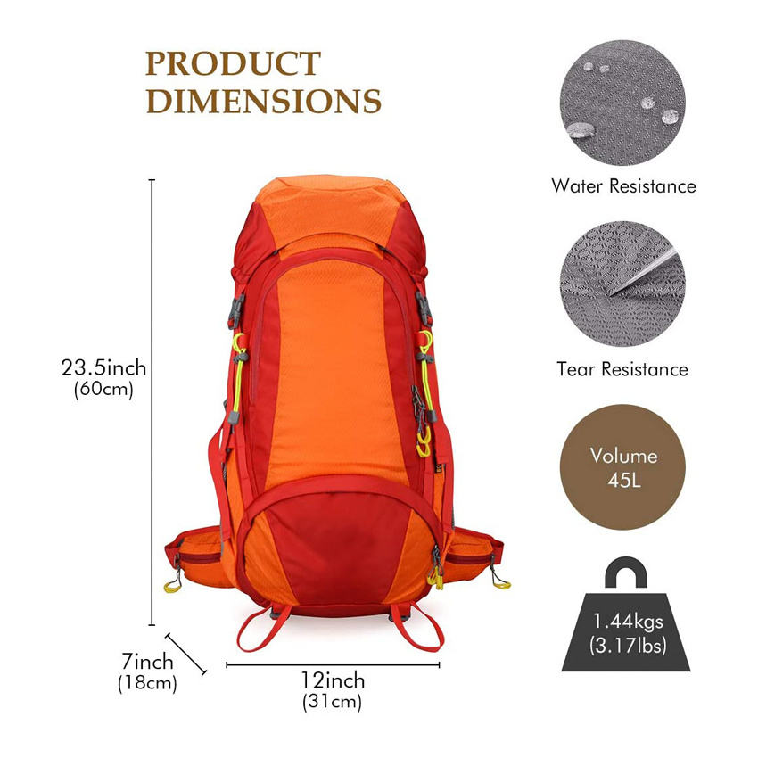 Durable Internal Frame Sports Backpack Hiking Daypack Outdoor Waterproof Travel Backpacks