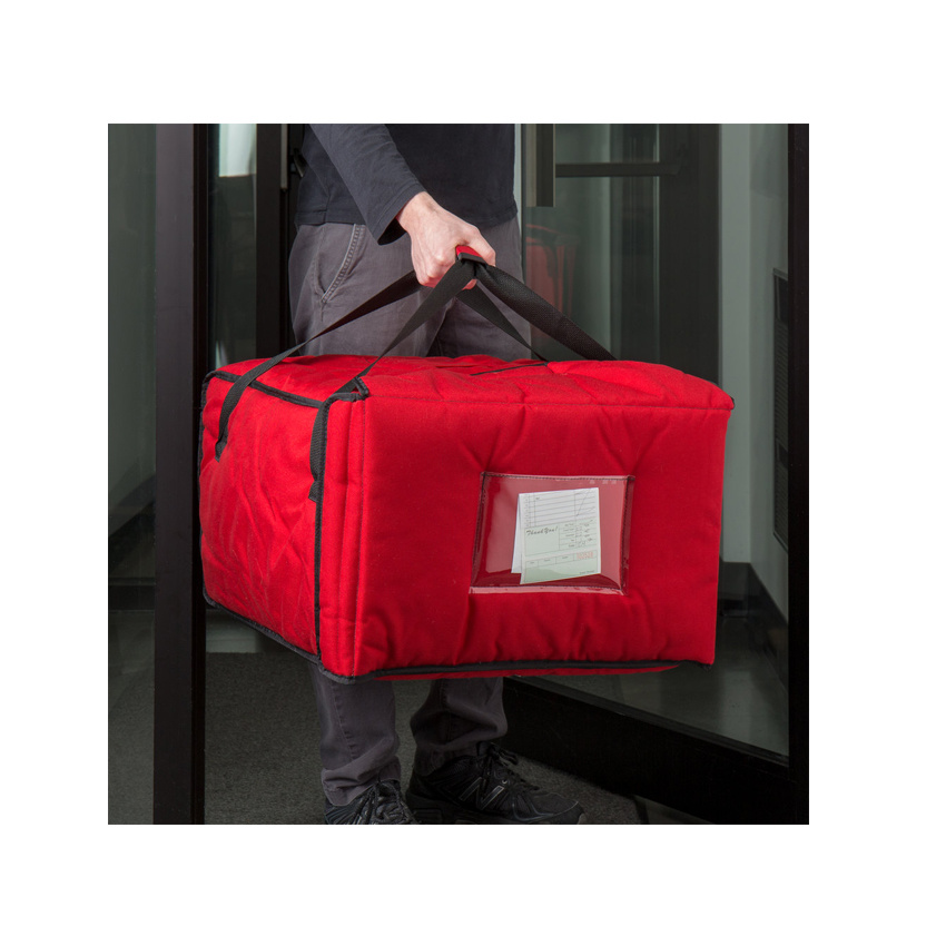 Large Food Delivery Bag Insulated Pizza Bag Hot Cold Pack Cooler Box